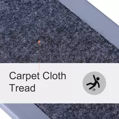 PawHut Dog Steps for Bed Sofa, 3 Step Wooden Dog Stairs for Sofa, Pet Stairs with Storage for Small Cats and Puppy, Grey - 6