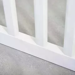 PawHut Wooden Pet Gate Foldable Freestanding Dog Safety Barrier w/ Support Feet - 7