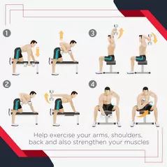 HOMCOM 2x8kg Hex Dumbbell Rubber Weights Sets Hexagonal Gym Fitness Lifting Home - 7