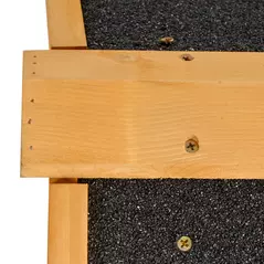 PawHut Rabbit Hutch Guinea Pig Hutch Wood-metal Elevated Guinea Pig House Pet Bunny Cage for Outdoor 122 x 63 x 92cm Light Yellow - 8