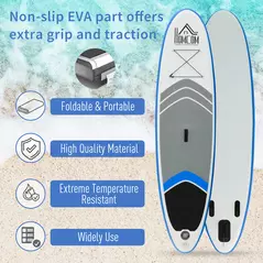 HOMCOM Stand Up Paddle Board SUP Accessory Carry Bag Adj Paddle Pump Leash Inflatable Paddle Board - 5