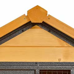 PawHut Rabbit Hutch Guinea Pig Hutch Wood-metal Elevated Guinea Pig House Pet Bunny Cage for Outdoor 122 x 63 x 92cm Light Yellow - 9