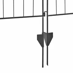 Outsunny Garden Decorative Fence 4 Panels 44in x 12ft Metal Wire Landscape Border Edging - 7