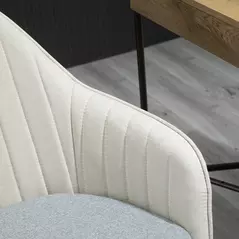 Vinsetto Home Office Chair Comfortable Computer Desk Chair Swivel Task Chair with Golden Base, Vanity Chair for Teens Adults Bedroom, Beige - 8