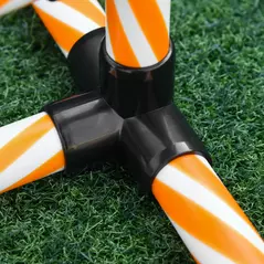 PawHut Dog Agility Equipment Pet Outdoor Training Play Run Obstacle w/ 6 Weaves Poles Whistle Carrying Bag - 8