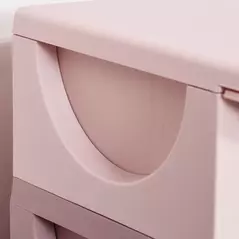 HOMCOM 3 Drawers Plastic Storage Units, 3 Tier Kids Storage Units, Children Toy Chest for Nursery, Playroom, Bedroom, Pink - 8