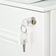 Vinsetto Metal Mobile File Cabinet with Wheels, Lockable 2 Drawer Filing Cabinet for A4, Legal, Letter, Compact Under Desk Storage Unit with Pre-Assembled Body for Home Office, 39 x 48 x 67cm, White - 9