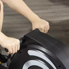 HOMCOM Folding Rowing Machine, Magnetic Rower Machine with 8 Levels Quiet Resistance, LCD Monitor, Wheels, Aluminium Slide Rail, Vertical Storage, 102kg Weight Capacity for Home Gym Cardio Training - 8