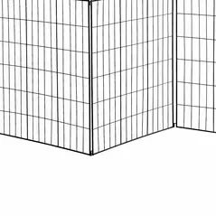 Outsunny Garden Decorative Fence 4 Panels 44in x 12ft Metal Wire Landscape Border Edging - 9