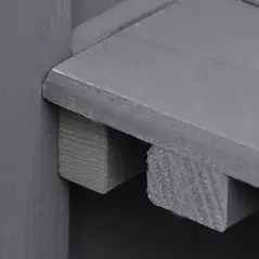 Outsunny Small Shed, Wooden Garden Shed with Openable Hinged Roof and Removable Shelf, Outdoor Tool Storage Cabinet Chest with Double Doors, 74 x 43 x 88 cm, Grey - 9