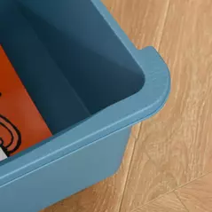 HOMCOM 3 Drawers Plastic Storage Units, 3 Tier Kids Storage Units, Children Toy Chest for Nursery, Playroom, Bedroom, Blue - 9