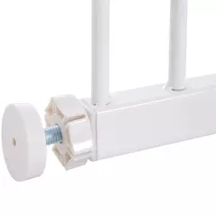 PawHut Dog Gate Pet Safety Gate Stair Barrier Pressure Fit Adjustable 76-82/86-97/101-107 cm, White - 9