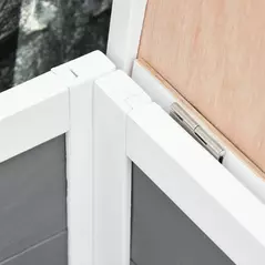 PawHut Rabbit Hutch Guinea Pig Hutch Wooden Small Animal Cage Rabbit Run Duck House with Openable Roof for Indoor Outdoor 115 x 66 x 47.5 cm - 8