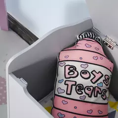 HOMCOM Wooden Kids Toy Box Children Storage Organizer Chest Safety Hinge Playroom Furniture Grey - 9