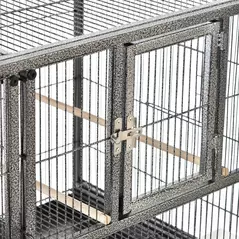 PawHut Large Bird Cage Parrot Cage with Divider, Slide Tray for Finch Canaries Parakeets Cockatiels, 95 x 45.5 x 102 cm - 9