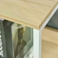 HOMCOM 4 Drawer Storage Chest Unit Home Cabinet w/ Shelves Home Living Room Bedroom Entryway Living Furniture, Light Grey - 8