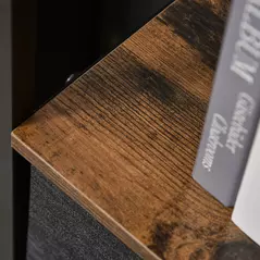 HOMCOM 3 Drawer Storage Chest Unit Home Cabinet w/ Shelves Home Living Room Bedroom Entryway Living Furniture, Black - 9