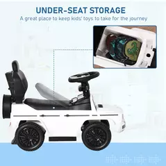 HOMCOM 3 in 1 Kids Children Ride on Push Car Toddler Sliding Car G350 Licensed Walker Foot to Floor Slider Push-Along with Horn Steering Wheel NO POWER Manual, White - 6