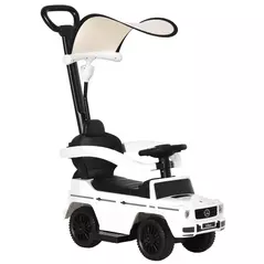 HOMCOM 3 in 1 Kids Children Ride on Push Car Toddler Sliding Car G350 Licensed Walker Foot to Floor Slider Push-Along with Horn Steering Wheel NO POWER Manual, White - 1