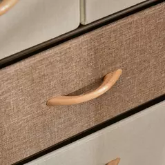 HOMCOM 5-Drawer Dresser Tower 3-Tier Storage Organizer with Steel Frame Wooden Top for Bedroom Hallway Closets - 9