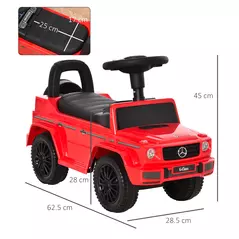 HOMCOM 3 in 1 Kids Ride On Car G350 Licensed Foot To Floor Slider Toddler Push Along NO POWER Red 12-36 months - 3