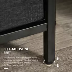 HOMCOM 4 Drawer Storage Chest Unit Home Cabinet w/ Shelves Home Living Room Bedroom Entryway Living Furniture, Black - 7