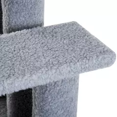 PawHut Dog Steps for Bed 4 Step Pet Stairs for Sofa Dog Cat Climb Ladder 63x43x60 cm Grey - 8