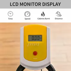 HOMCOM Exercise Bike, with 6kg Flywheel Belt Drive, Adjustable Resistance, LCD Display - Yellow - 4