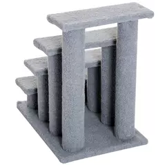 PawHut Dog Steps for Bed 4 Step Pet Stairs for Sofa Dog Cat Climb Ladder 63x43x60 cm Grey - 9