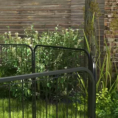 PawHut 8 Panels Heavy Duty Puppy Playpen, for Small and Medium Dogs, Indoor and Outdoor Use - Black - 9