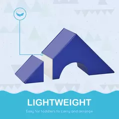 HOMCOM 11-Piece Kids Soft Play Set, Foam Block, Toys for Climbing, Crawling, Multicoloured - 6