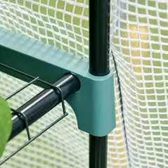 Outsunny 4 Tiers Mini Portable Greenhouse Compact Plant Grow Shed Metal Frame PE Cover 160H x 70L x 50Wcm - 8