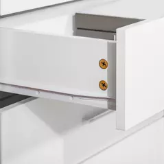 HOMCOM Chest of Drawers, 4 Drawers Storage Cabinet with Metal Rails, Anti-Tip for Playroom, Nursery Room, Hallway, etc - 8