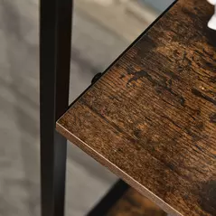 HOMCOM Chest of Drawers Storage  Dresser Cabinet Organizer with 3 Fabric Drawers and 2 Display Shelves for Living Room, Bedroom, Hallway, Black - 9