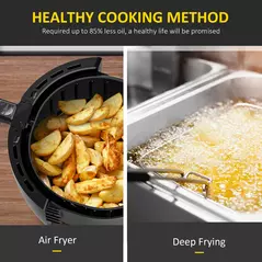 HOMCOM 5.5L 1700W Air Fryer, with Digital Display, 80-200℃ Temperature - 7