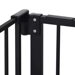 PawHut Adjustable Safety Gate w/ Three Extensions, Four Adjustable Screws, Black - 8