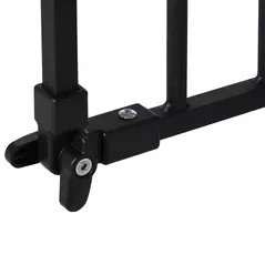 PawHut Adjustable Safety Gate w/ Three Extensions, Four Adjustable Screws, Black - 9