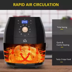HOMCOM 5.5L 1700W Air Fryer, with Digital Display, 80-200℃ Temperature - 6