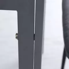 HOMCOM Modern Square Dining Table for 2-4 People, with Glass Top & Metal Legs for Dining Room, Living Room, Grey - 7