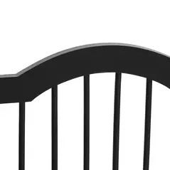 PawHut Freestanding Pet Gate Wooden Dog Gate with Support Feet Foldable Pet Fence Safety Barrier for the House Doorway Stairs Black - 9