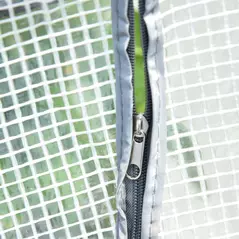 Outsunny Mini Greenhouse Portable Flower Planter Tomato Vegetable House for Garden Backyard with Zipper 120 x 60 x 60 cm, White - 9