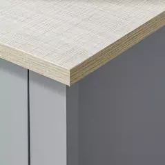 kleankin Under Sink Cabinet, Bathroom Vanity Unit, Pedestal Under Sink Design, Storage Cupboard with Adjustable Shelf, Grey - 8