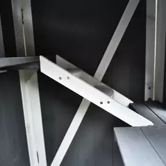 PawHut Wooden Cat House, Weatherproof Pet Shelter, Outdoor Cat Condos Cave, 2 Floor Furniture, Grey and White - 8