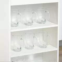 HOMCOM Bar Table, Dining Table with 4-Tier Storage Shelf for Breakfast Bar, Kitchen, Dining Room, Living Room, Grey - 8