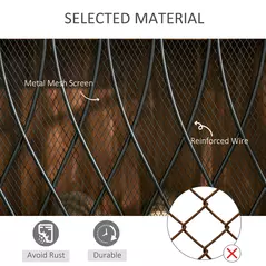 HOMCOM 126cm 3-Panel Metal Folding Fireplace Screen Heat Flame Protective Guard Child Pet Home Spark Barrier Surround w/ Mesh Pattern - 6