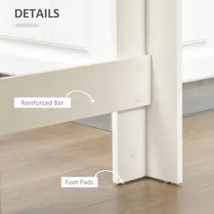 HOMCOM Bar Table, Dining Table with 4-Tier Storage Shelf for Breakfast Bar, Kitchen, Dining Room, Living Room, Natural - 5