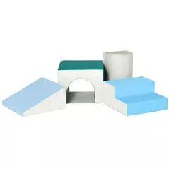 HOMCOM 4-Piece Soft Play Set for Toddlers 1-3 Years, Multi-colored - 1