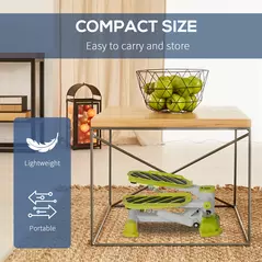 HOMCOM Portable Mini Stepper, Steppers for Exercise Workout with LCD Display Monitor, Anti-skid Foot Pedals for Home Gym Office, Yellow - 5