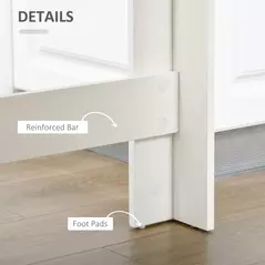 HOMCOM Bar Table, Dining Table with 4-Tier Storage Shelf for Breakfast Bar, Kitchen, Dining Room, Living Room, Grey - 5