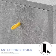 kleankin Under Sink Cabinet, Bathroom Vanity Unit, Storage Cupboard with Adjustable Shelves, White and Grey - 6